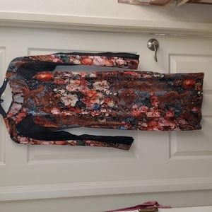 Long sleeve multicolor dress